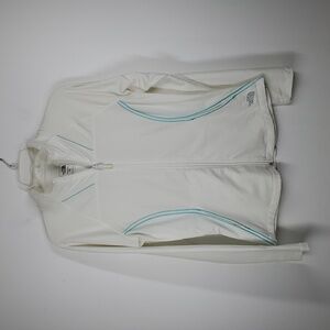 The North Face Women's Off White Full Zip Running Jacket Athletic Lightweight M